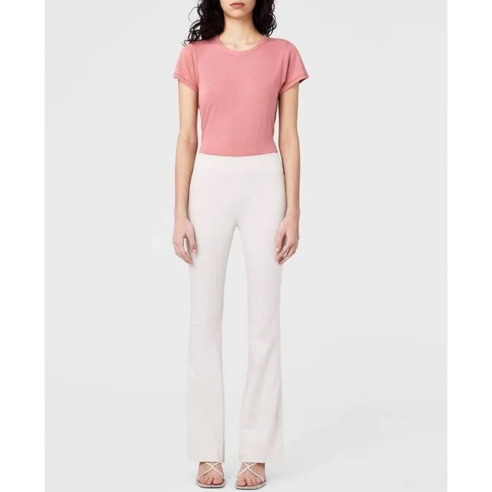 rag & bone Simone Flare Cotton Pants in Stone Size 4